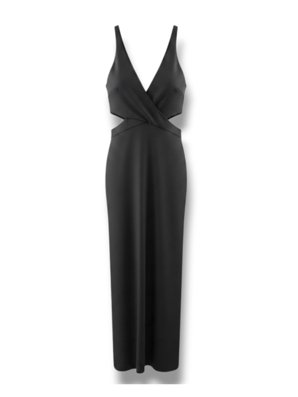 Likely Cutout Open on the Sides Sleeveless Maxi Dress in Black Size 6